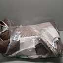 Litanika Oversized King Quilt Set Brown, 120x120 Stripe Bedspread Coverlet 3 Pieces, Brown Lightweight Quilted Bedding Set for All Season(Super King-1 Quilt, 2 Pillowcases)