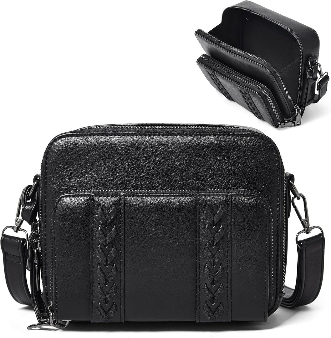 Small Crossbody Bags for Women with Detachable Wallet Vegan Leather Cross Body Bag for Woman Purse with Credit Card Slots