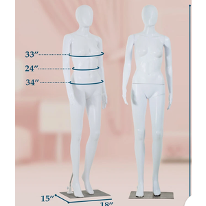 69 Inch Female Mannequin Full Body Dress Form Sewing Dress Model Adjustable