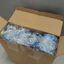 Lyrow 8 Pcs Peony Artificial Flowers Fake Silk Hydrangea Bouquet Elegant Peony Flowers for Wedding Decoration Faux Realistic Floral for Home Party Table Centerpieces Arrangement (Gradiente Blue)