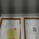 MUYE 11x14 Floating Frame Set of 2,Double Glass Rustic Frame,Display Any Size Photo up to 11x14,Wall Mount or Tabletop Standing,Natural