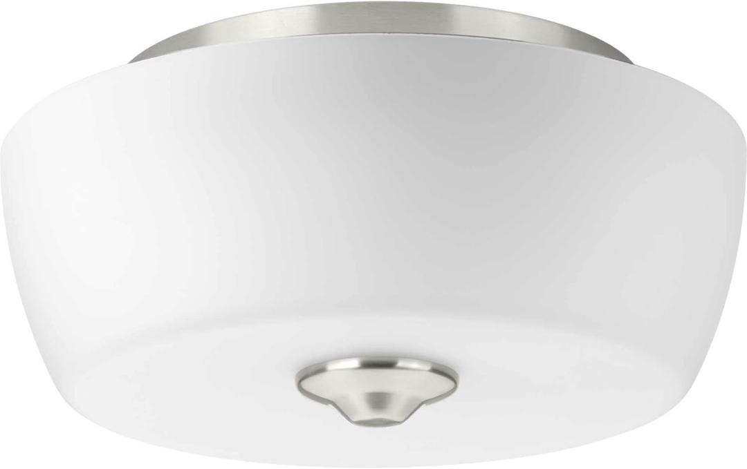 Progress Lighting Leap Collection Two-Light 14'' Flush Mount (Nickel)