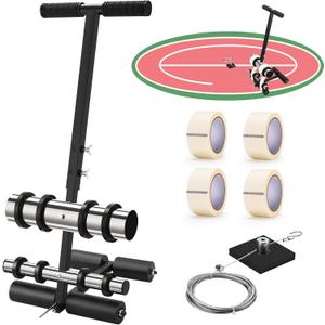 GADFISH Court Line Tape Machine, Basketball Court Line Striping Machine, Playing Field Striping Line Marking Machine, Adjustable Floor Paint Tape Applicator for Parking Lots, Driveway, Workshops