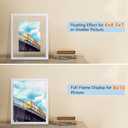 DLQuarts 8x10 Floating Photo Picture Frame, Floating Display for 6x8, 5x7, 3.5x5 or Full Display 8x10 Photos, Solid Wood, 2 Pack, Chalk White