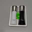 HOME EC Stainless Steel Salt and Pepper Grinder Set of 2 - Adjustable Ceramic Sea Salt Grinder & Pepper Grinder - Glass Salt and Pepper Shakers - Pepper Mill & Salt Mill W/Funnel - Black and White