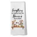 shiviody Nonnie Gifts Kitchen Towels - Gifts for Grandma Nonnie Dish Towels, Rustic Grandma Mothers Day Birthday Decorative Absorbent Dishcloths Hand Towel for Kitchen Decor 16x24 Inches