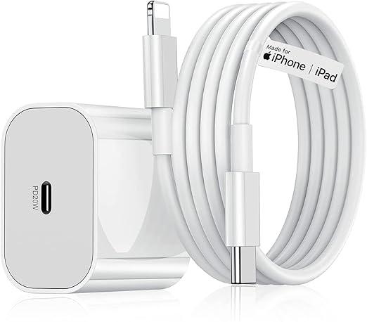 AILKIN 20W Fast Charger Adapter with USB C to Lightning Cable (MFi-Certified Compatible with iPhone 14/14Plus/14Pro/14Pro max 13/13Pro/13Pro max 12/12Pro/12/11/X/Xr Series & More