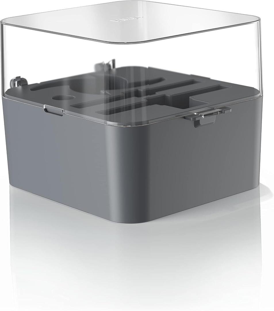 Ninja Professional XL Food Processor Discs, Dough Blade, and Spindle Storage Box, Compatible with NF701, Gray, XSKNF70SBX