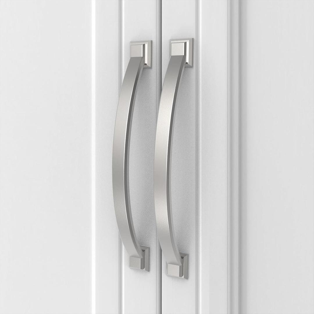 Asidrama 10 Pack 6.3 Inch(160mm) Brushed Satin Nickel Cabinet pulls Kitchen Cabinet Handles, Cabinet Pulls Kitchen Cabinet Hardware for Cupboard Drawer Pulls