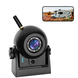 MHCABSR Magnetic Wireless Backup Camera-WiFi Reversing Camera with Rechargeable Battery, IP68 Waterproof, 1-min Installation, for Hitching Gooseneck Horse Trailer/Boat/RV/Pickup/Truck/Minivan
