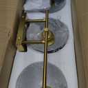 3-Light Black and Gold Vanity Lights, Farmhouse Bathroom Light Fixtures Over Mirror with Metal Shade, 23 Inch Modern Bathroom Wall Sconce Lighting for Bathroom, Bedroom