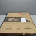 MotorBox Faux Leather Rear Bench Seat Cover  Semi-Universal Fit for Cars, SUVs & Trucks  Napa Style Back Seat Protector with Cushioned Design  Durable, Stylish Interior Upgrade (Black, Beige)