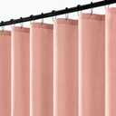 ANRODUO Blush Pink Extra Long Linen Shower Curtain, 108 Inch Long Heavy Duty Fabric Shower Curtain Set with 12 Metal Hooks, Waterproof Decor Machine Washable for Bathroom Bathtub Hotel, 72 x 108