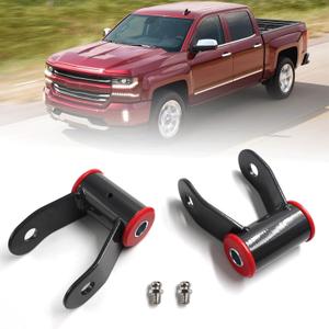 1-1.5" Rear Lift Shackle Kit Compatible with 1988-2018 Chevy Silverado 1500 & GMC Sierra 1500 2wd 4wd Truck Suspension Leaf Shackles Replaces # 710515