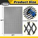 Gisafai 7 Gauge 1'' x 1/2'' Steel Expanded Metal Sheet Flattened Metal Mesh Sheet Steel Mesh for BBQ Grill Smokers, Black(1 Piece,48 x 36 Inches)