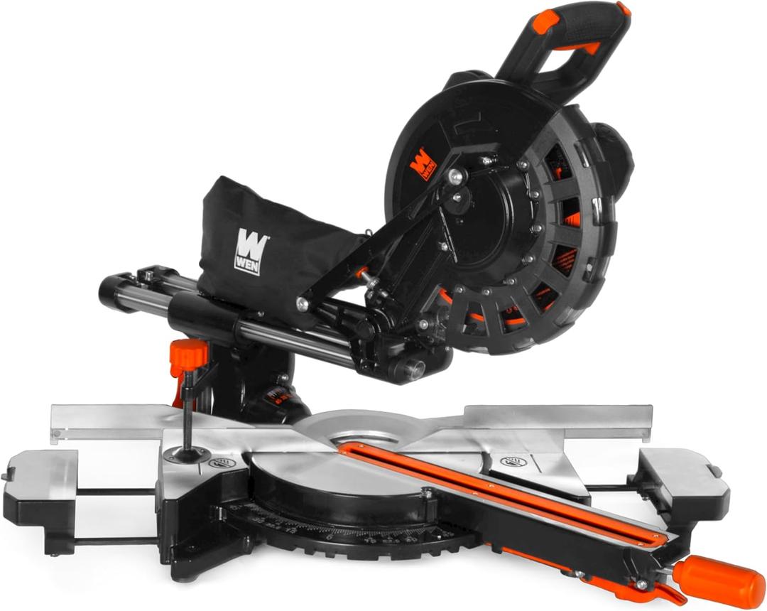 WEN 15-Amp 10-Inch Single-Bevel Sliding Compound Miter Saw with Laser (MM1014)