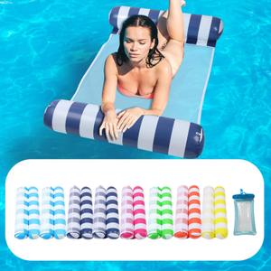 3/5/8 Pack Pool Hammock Upgrated Water Pool Floats, 4-in-1 (Hammock, Saddle, Lounge Chair, Drifter) Multi-Purpose Water Pool Float, Non-Stick PVC Material