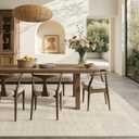 Neutral 12x15 Area Rugs for Living Room Washable, Beige
