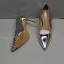 Elisabet Tang High Heels, Womens Pointed Toe Slip on Stilettos Party Wedding Pumps Basic Shoes (8, Silver)