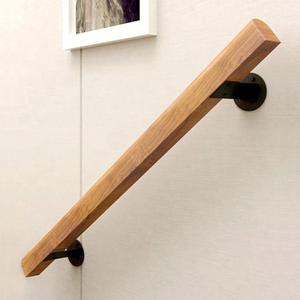 4FT Wooden Stair Handrails, Hand Railings for Stairs Indoor Outdoor, Sturdy Safety Wall Mount Support, Non-Slip Staircase Handrail for Home Garden Corridor, Lofts Decking, Kindergarten Guardrail (Burlywood)