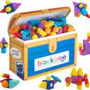Magnetic Foam Blocks  STEM Preschool Toys for Children, Toddlers, Boys and Girls, The Ultimate Bath Toy  100 Piece Set with Toy Chest, Bath Building Blocks, Engineering Toys for Kids 3-6