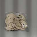 60 Pcs Moon Wood Cutouts Crafts Wooden Moon Shaped Slices Embellishments Unfinished Wood Ornaments for DIY Projects Home Decoration (1.58x2 in)