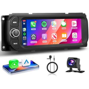 2+64G for Dodge Ram 1500/2500/3500 Radio 2002-2006,for Jeep Grand Cherokee 1999-2004,for Jeep Wrangler 2003-2006-Android Wireless CarPlay Android Auto 6.86 IPS Touch Screen Car Radio for Dodge Ram