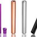 4 Pack Metal Tube Container Waterproof Storage Tube Holder, Travel Storage Box Fit in Pocket Purse Lightweight Portable for Travel