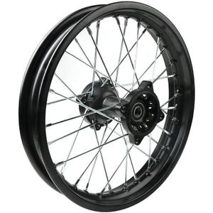 RedCap Steel Rear Rim Wheel Disk Brake Assembly for Apollo SSR 50cc 125cc 150cc XR CRF DB17 Dirt Pit Bike Off-Road Motorcycles (12 inch 15mm Axle, Black)