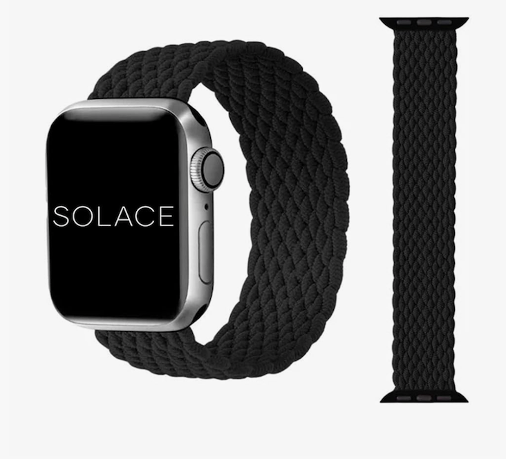 Solace Bands Imperium V2 Loop - Compatible with Apple Watch Bands Stretchable Sport Loop Band for Women and Men, iWatch Bands for 38mm 40mm 41mm  Ultra, Black