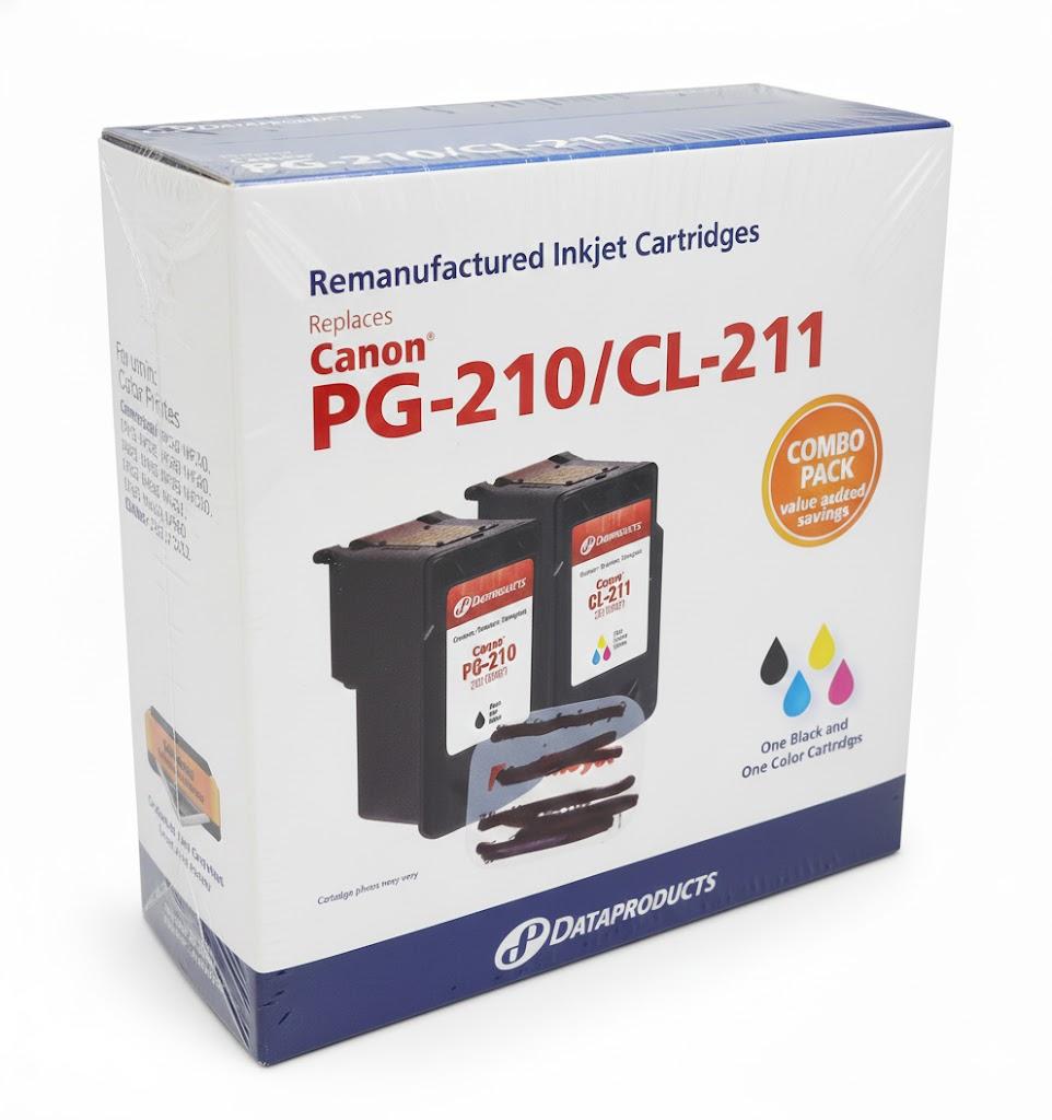 Remanufactured Inkjet Cartridges Replaces Canon PG-210/CL-211,One Black & One Color Cartridge