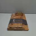 Astercook Deep-Carbonized Bamboo Cutting Boards for Kitchen with Wood Storage Stand, Reversible Charcuterie & Chopping Boards with Juice Grooves and Easy-Grip Handles, Knife-Friendly, Kitchen Gift