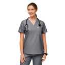 FIGS Catarina One-Pocket Scrub Top for Women — Graphite 2.0, M