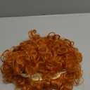 ColorGround Short Fluffy Curly Orange Red Cosplay Wig Women Costume for Halloween