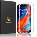 UNBREAKcable Screen Protector for iPhone 16 Pro Max, Military-Grade Shatterproof Tempered Glass [9H+ Hardness] [Easy Installation Frame] [99.99% HD Clear] for Apple iPhone 16 Pro Max