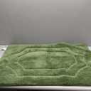 BEQHAUSE Bathroom Rugs Nonslip Bath Mat Soft & Absorbent Shaggy Bathroom Mats for Bathrooms Machine Washable Bath Rug for Shower Sink and Bathtub, Green, 24"x36"