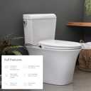 Brondell Bidet Toilet Seat Non-Electric Swash Ecoseat, Fits Elongated Toilets, White - Dual Nozzle System, Ambient Water Temperature - Bidet with Easy Installation