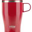 TYESO Coffee Mug,Insulated Tumbler with Lid,Vacuum Insulated Mug Double Wall Stainless Steel OfficeTumbler Cup (Red, 13 oz)