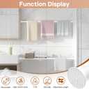 White Spring Tension Curtain Rods 23-46 Inch Adjustable Expandable Spring Loaded Curtain Rods No Drilling Suitable for Small Short Tension Rods 23-34 Inch Doors, Windows, Closet