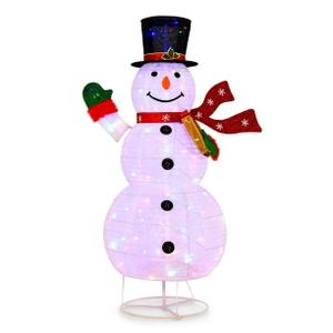 6 FT Pre-lit Christmas Snowman Xmas Decoration 8 Lighting Modes 4 Brightness