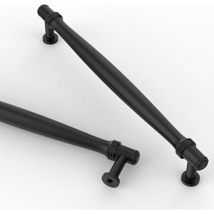 Asidrama 10 Pack 7.5 Inch(192mm) Matte Black Kitchen Cabinet Handles, Cabinet Pulls Kitchen Cabinet Hardware for Cupboard Drawer Pulls