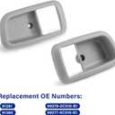 Interior Door Handle Trim Bezels (Gray) for Toyota Tundra 2000-2003, Tundra 2004-2006 Extended Cab Pickup/Standard Cab Pickup, for Front Driver & Passenger Side