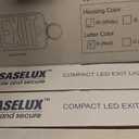 Red Led Exit Sign Emergency Light Combo Adjustable Two Head, Double Sided and Battery Backup Exit Light, Contractor Select, AC 120/277V (6 Pack)