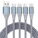 ANMIEL USB C Cable 4pack 10ft 3.1A Fast Charging Cable USB Type C Charger Cord Nylon Braided Compatible with Samsung Galaxy A10e A20 A50 A51 A71, S10 S9 S8 Plus S10E, Note 20 10 9 8, Moto G7 G8
