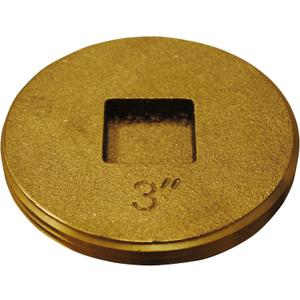 Oatey 42743 3 in. Brass Cleanout Plug with Recessed Head