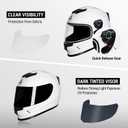 TRIANGLE Kids Motorcycle Helmets Youth Full Face Helmet Lightweight with 2 Visors DOT Approved, XL