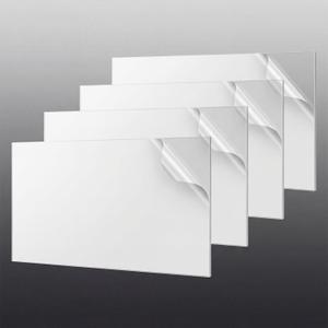 4 Pcs Polycarbonate Clear Plastic Sheet, 24" X 48" X 1/8"