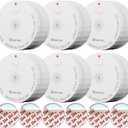 Heiman Smoke Detector, 10-Year Battery Operated Smoke Alarms, Photoelectric Fire Detectors for Home, UL 217 10th Ed. Certified, Portable Small Compact, Test Silence Button, RV, Travel, 6 Pack