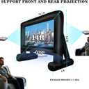 14 FT Inflatable Projector Movie Screen for Outside, Blow up Projector Screen Front/Rear Projection for Backyard Movie Night Outdoor Party