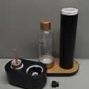 Ruby 2 Sparkling Water Maker - Soda Streaming Machine Silent Carbonated Water Machine Robust Long-Lasting Aluminium Soda Maker 1L Water Bottle Without CO2 Cylinder - Black Copper Soda Machine